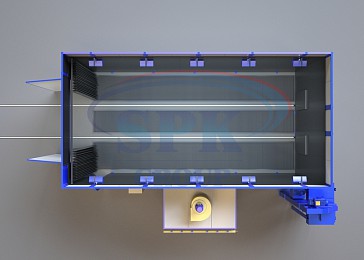Дробеструйная камера тупикового типа SPK-7.4.4 для металлоконструкций