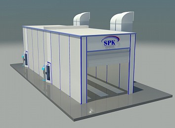 Проходная окрасочно-сушильная камера для автомобиля  SPK-16.5.4